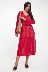 Sukienka ażurowa midi TWINSET. Sukienki damskie Twinset Milano, m, w ażurowe wzory, bez kołnierzyka, bez ramiączek, midi. Za 1,249.00 zł.