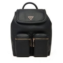 Plecak Guess. Czarne plecaki damskie Guess, z aplikacjami. Za 439.99 zł.