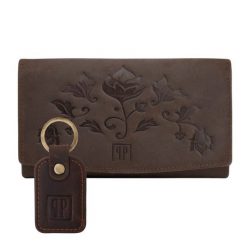 Zestaw prezentowy PAOLO PERUZZI ZUP-104-BR brązowy. Brązowe portfele damskie Paolo Peruzzi, ze skóry. Za 109.99 zł.