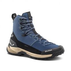 Buty trekkingowe męskie Salewa Puez Winter Mid Powertex. Niebieskie buty zimowe męskie Salewa, bez wzorów, z materiału, za kostkę, bez obcasa, bez zapięcia. Za 1,079.00 zł.