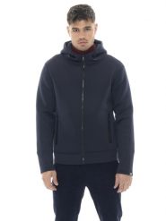 Leone 1947 Soft Basic męska kurtka z neoprenu z kapturem i zamkiem błyskawicznym. Niebieskie kurtki męskie LEONE 1947 APPAREL, m, bez wzorów, z neoprenu, z kapturem. Za 530.46 zł.