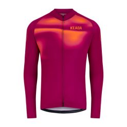 Męska koszulka rowerowa z długim rękawem - Onwards Three. Czerwone bluzy męskie KEADA SPORTS, m, bez wzorów, sportowe, bez ramiączek, bez kaptura. Za 332.00 zł.