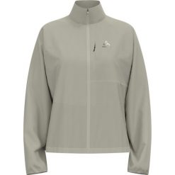Kurtka damska Odlo ZEROWEIGHT Jacket. Szare kurtki sportowe damskie ODLO, l, bez wzorów, z materiału, bez ramiączek, bez kaptura, trekkingowe. Za 549.99 zł.