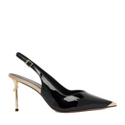 Szpilki Eva Minge. Czarne szpilki damskie Eva Minge, bez wzorów, bez obcasa, na szpilce, bez zapięcia. Za 449.99 zł.