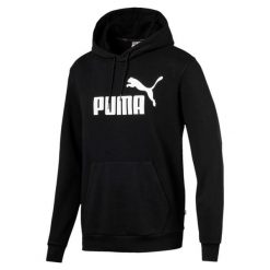 Bluza sportowa męska Puma Ess Hoody TR Big Logo. Czarne bluzy sportowe męskie Puma, l, bez wzorów, z kapturem, na fitness i siłownię. Za 230.50 zł.