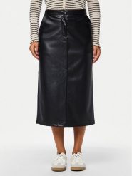Pieces Spódnica z imitacji skóry Neeth 17151696 Czarny Regular Fit. Czarne spódnice damskie Pieces, xs, bez wzorów, ze skóry. Za 139.99 zł.