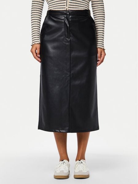 Pieces Spódnica z imitacji skóry Neeth 17151696 Czarny Regular Fit. Czarne spódnice damskie Pieces, l, bez wzorów, ze skóry. Za 99.99 zł.