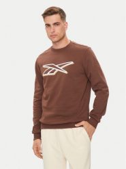 Reebok Bluza Vector Logo 100202412 Brązowy Regular Fit. Brązowe bluzy męskie Reebok, m, bez wzorów, z bawełny, bez ramiączek, bez kaptura. Za 119.99 zł.