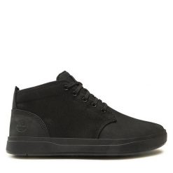 Trzewiki Timberland. Czarne botki męskie Timberland, bez wzorów, bez obcasa, bez zapięcia. Za 479.99 zł.