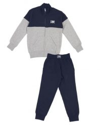 Bluza wytrzymały z pełny zamek błyskawiczny na co dzień. Niebieskie bluzy damskie LEONE 1947 APPAREL, bez wzorów, z dresówki, bez ramiączek, bez kaptura. Za 84.16 zł.