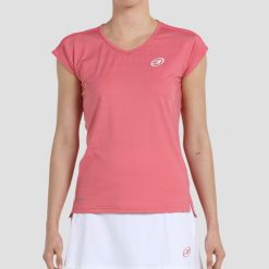 Koszulka do padla damska Bullpadel Eleva. Czerwone koszulki sportowe damskie bullpadel, l, bez wzorów, z materiału, bez ramiączek. Za 169.99 zł.