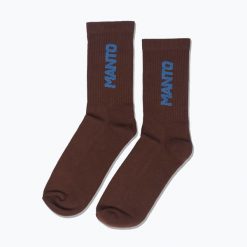 Skarpety MANTO Logotype 23. Brązowe skarpety męskie Manto, bez wzorów, z bawełny. Za 45.99 zł.