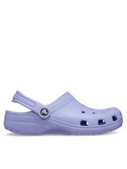 Crocs Klapki Classic 10001 Fioletowy. Fioletowe klapki damskie Crocs, bez wzorów, z tworzywa sztucznego, bez obcasa, bez zapięcia. Za 169.99 zł.