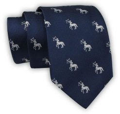 Krawat Alties (7 cm) - Znaki Zodiaku: STRZELEC. Niebieskie krawaty i muchy Alties, bez wzorów, z tkaniny, eleganckie. Za 49.00 zł.