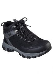 Buty trekkingowe męskie Skechers Selmen. Czarne trekkingi męskie Skechers, na lato, z materiału, przed kolano, bez zapięcia. Za 467.00 zł.