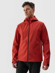 4F Kurtka softshell wiatroodporna membrana 5000 męska - czerwona XL. Czerwone kurtki męskie 4F, na zimę, m, bez wzorów, z dzianiny, z kapturem, wspinaczkowe, windstopper. W wyprzedaży za 139.99 zł.