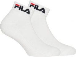 Skarpetki Fila 2-pak białe 39-42 - najwyższa jakość. Białe skarpetki damskie 661, bez wzorów, z bawełny. Za 118.99 zł.