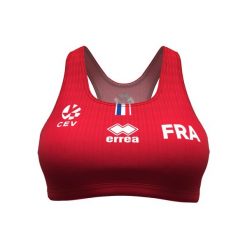 Strój kąpielowy do siatkówki plażowej dla kobiet Francja 2024/25. Czerwone stroje kąpielowe damskie ERREA, l, bez wzorów, z materiału. Za 175.00 zł.