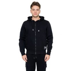 Bluza Herren Winter-Kapuzens mit Reißverschluss, Leone 1947 New Era. Czarne bluzy męskie LEONE 1947 APPAREL, bez wzorów, z bawełny, sportowe, bez ramiączek, bez kaptura. W wyprzedaży za 176.82 zł.