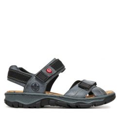 Sandały Rieker. Brązowe sandały męskie Rieker, bez wzorów, bez zapięcia. Za 349.99 zł.