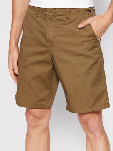Vans Szorty materiałowe Authentic VN0A5FJX Brązowy Relaxed Fit. Brązowe szorty męskie Vans, bez wzorów, z bawełny. Za 259.99 zł.