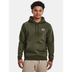 Bluza fitness męska UNDER ARMOUR Icon Fleece Hoodie z kapturem. Zielone bluzy męskie Under Armour, m, bez wzorów, sportowe, bez ramiączek, z kapturem. Za 290.05 zł.