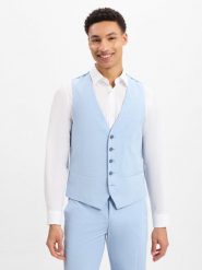 Finshley & Harding kamizelka garniturowa - Alameda Mężczyźni Slim Fit niebieski, 48. Niebieskie garnitury męskie Finshley & Harding, m, bez wzorów, z syntetyku, eleganckie. Za 299.95 zł.