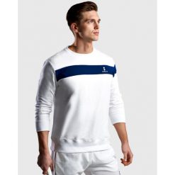 Bluza tenisowa męska Organic. Białe bluzy męskie NORDICDOTS, m, bez wzorów, z bawełny, eleganckie, bez ramiączek, bez kaptura. Za 365.00 zł.