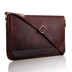 Torba męska VINTAGE Brązowy. Brązowe torby na ramię męskie Betlewski, z materiału, na ramię. Za 589.00 zł.