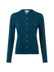 Brookshire Kardigan damski Kobiety Bawełna niebieski jednolity, XXL. Niebieskie kardigany damskie brookshire, uniwersalny, bez wzorów, z bawełny, klasyczne, bez kołnierzyka. Za 249.95 zł.