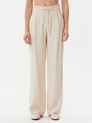 Calvin Klein Jeans Spodnie materiałowe J20J225339 Beżowy Straight Fit. Brązowe spodnie materiałowe damskie Calvin Klein Jeans, bez wzorów, z jeansu. Za 239.99 zł.