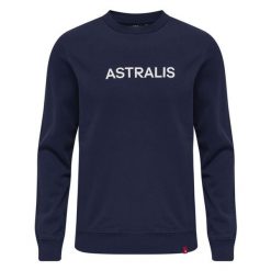 Bluza Hummel Astralis. Niebieskie bluzy męskie Hummel, bez wzorów, sportowe, bez ramiączek, bez kaptura. Za 203.50 zł.