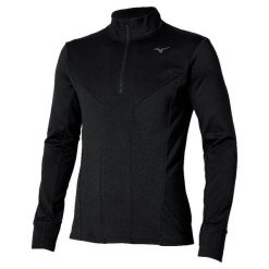 Kurtka z półzamkiem Mizuno Active. Czarne kurtki męskie Mizuno, xl, bez wzorów, z materiału, bez kaptura, do biegania. Za 269.99 zł.