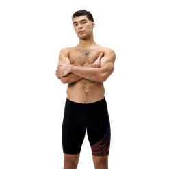 Kąpielówki męskie spodenki kąpielowe Speedo Medley Logo Jammer. Czarne kąpielówki męskie Speedo, m, bez wzorów. Za 306.29 zł.