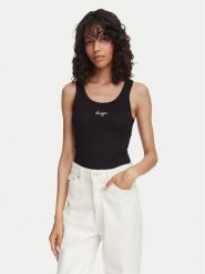 HUGO Top Damatank 50572293 Czarny Extra Slim Fit. Czarne topy damskie Hugo, m, bez wzorów, z bawełny, bez kołnierzyka, bez ramiączek. Za 129.99 zł.
