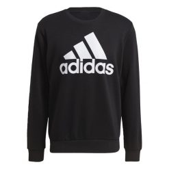 Bluza męska adidas Essentials Sweatshirt. Czarne bluzy męskie Adidas, m, bez wzorów, sportowe, bez ramiączek, bez kaptura. Za 182.00 zł.