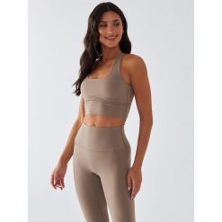 Stanik Sportowy BeShaped Morning Dew. Brązowe bielizna sportowa damska BESHAPED, l, bez wzorów, z elastanu. Za 179.00 zł.