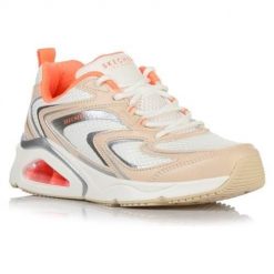 Buty do chodzenia damskie Skechers Tres air Uno Terti. Brązowe obuwie sportowe damskie Skechers, bez wzorów, z materiału, bez zapięcia, trekkingowe. Za 364.00 zł.
