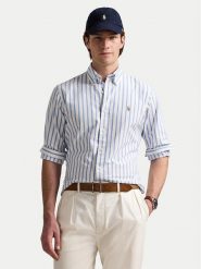 Polo Ralph Lauren Koszula 710906622001 Niebieski Custom Fit. Niebieskie koszule męskie Polo Ralph Lauren, m, bez wzorów, z bawełny, bez kołnierzyka, bez ramiączek. Za 619.99 zł.