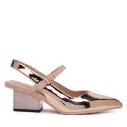 Sandały United Nude. Brązowe sandały damskie United Nude, bez wzorów, bez obcasa, na słupku, bez zapięcia. Za 689.99 zł.
