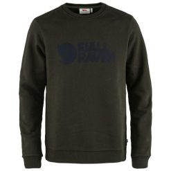 Sweter męski Fjallraven Logo. Zielone swetry męskie Fjällräven, l, bez wzorów, z bawełny, sportowe, bez kołnierzyka, bez ramiączek. Za 621.25 zł.