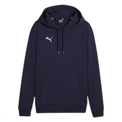 Damska Bluza Z Kapturem Team Goal Casual. Niebieskie bluzy damskie Puma, bez wzorów, casualowe, bez ramiączek, z kapturem. Za 208.99 zł.