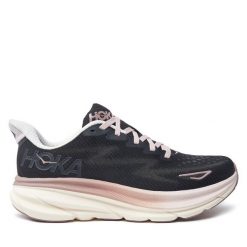 Buty do biegania Hoka. Czarne obuwie sportowe damskie HOKA, bez wzorów, bez zapięcia, do biegania. Za 499.99 zł.