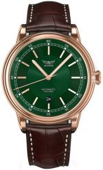 Zegarek męski Aviator V.3.32.2.237.4.BRDC-3 brązowy. Brązowe zegarki męskie AVIATOR, bez wzorów. Za 7,791.44 zł.