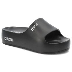 Czarne Klapki Big Star Stylowe Obuwie Damskie Na Platformie. Czarne klapki damskie BIG STAR, na lato, bez wzorów, eleganckie, bez obcasa, na platformie, bez zapięcia. Za 89.99 zł.