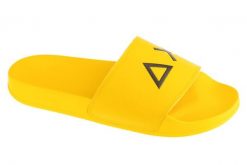 Klapki na basen męskie, Slippers Logo. Żółte klapki męskie SUN68, bez wzorów, z materiału, bez zapięcia. Za 109.99 zł.
