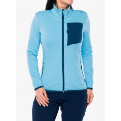 Bluza rozpinana damska CMP Kovyna. Niebieskie bluzy damskie CMP, na zimę, bez wzorów, sportowe, bez ramiączek, bez kaptura. Za 257.19 zł.