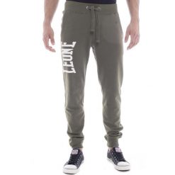 Bluza z bawełna z sznurek regulacyjny na co dzień. Zielone spodnie materiałowe męskie LEONE 1947 APPAREL, bez wzorów, z bawełny. Za 141.46 zł.