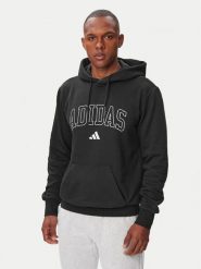 Adidas Bluza Collegiate Script Graphic Hoodie KC7187 Czarny Regular Fit. Czarne bluzy męskie Adidas, m, bez wzorów, z syntetyku, bez ramiączek, bez kaptura. Za 239.99 zł.
