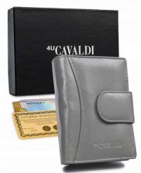 Portfel damski 4U Cavaldi RD-09-GCL szary. Szare portfele damskie 4U Cavaldi, ze skóry. Za 69.99 zł.